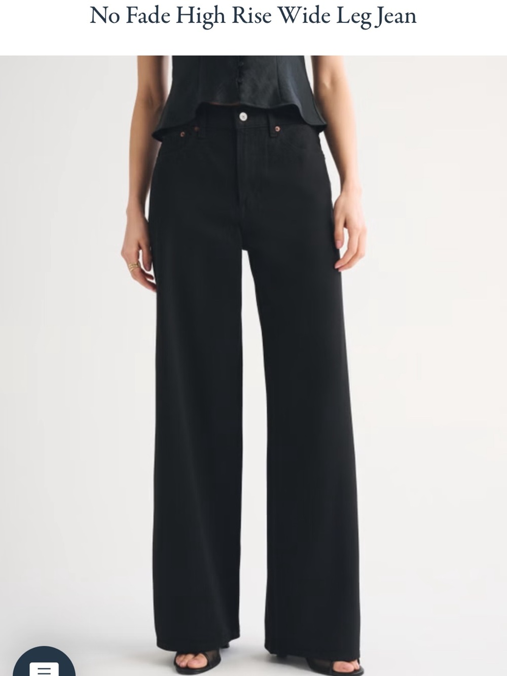 Abercrombie & Fitch Black Wide-Leg High-Rise Jeans